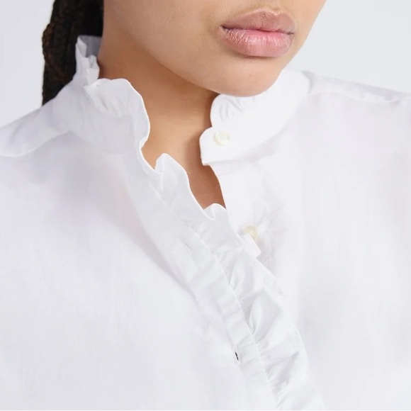 Free Assembly Ruffle Collar Button Up - Picture 2 of 7